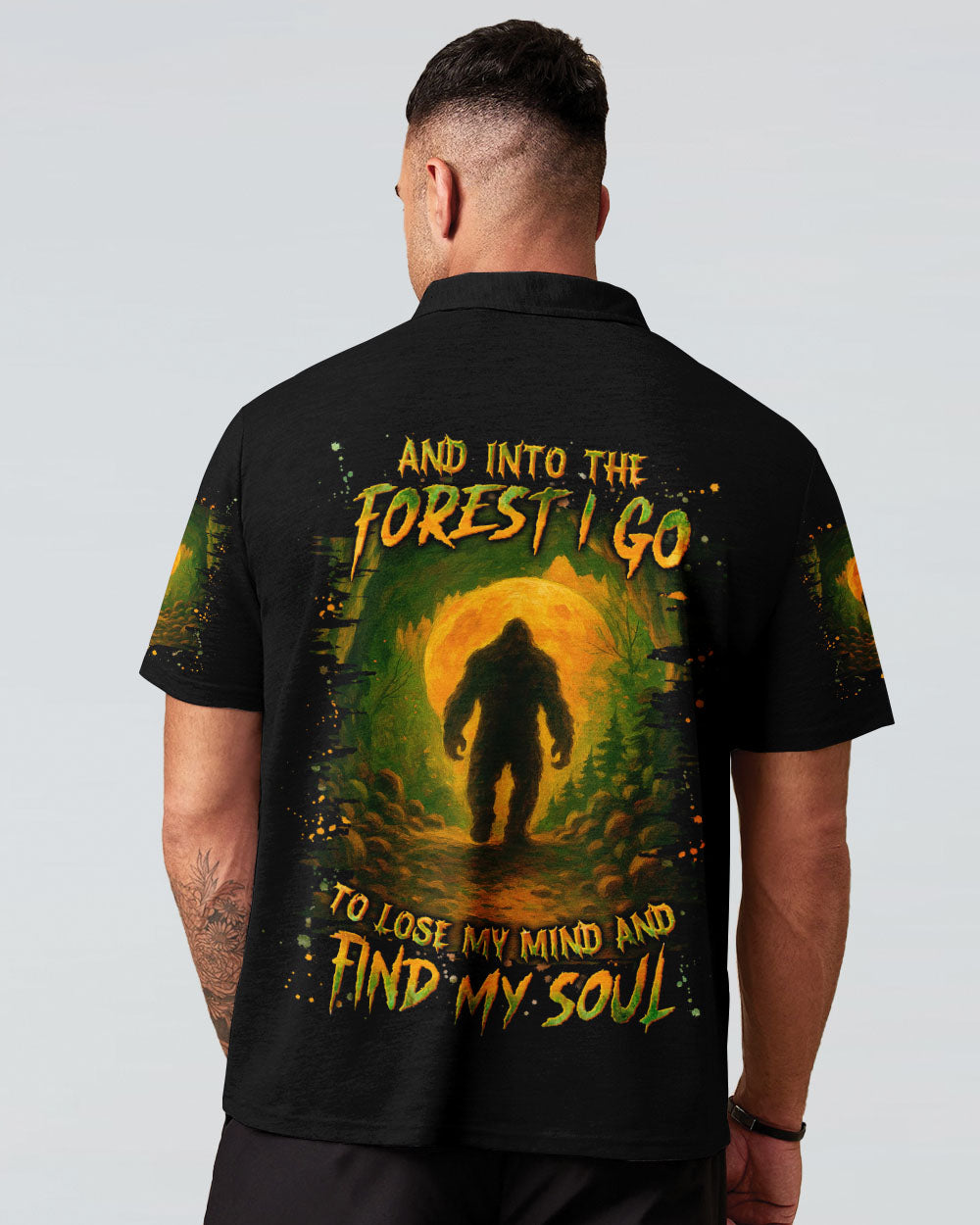 BLISSCORNERS AND INTO THE FOREST I GO BIGFOOT ALL OVER PRINT