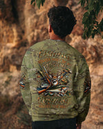 BLISSCORNERS FISHING SOLVES MOST OF MY PROBLEMS HUNTING ALL OVER PRINT