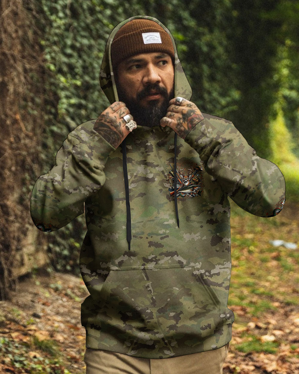 BLISSCORNERS FISHING SOLVES MOST OF MY PROBLEMS HUNTING ALL OVER PRINT