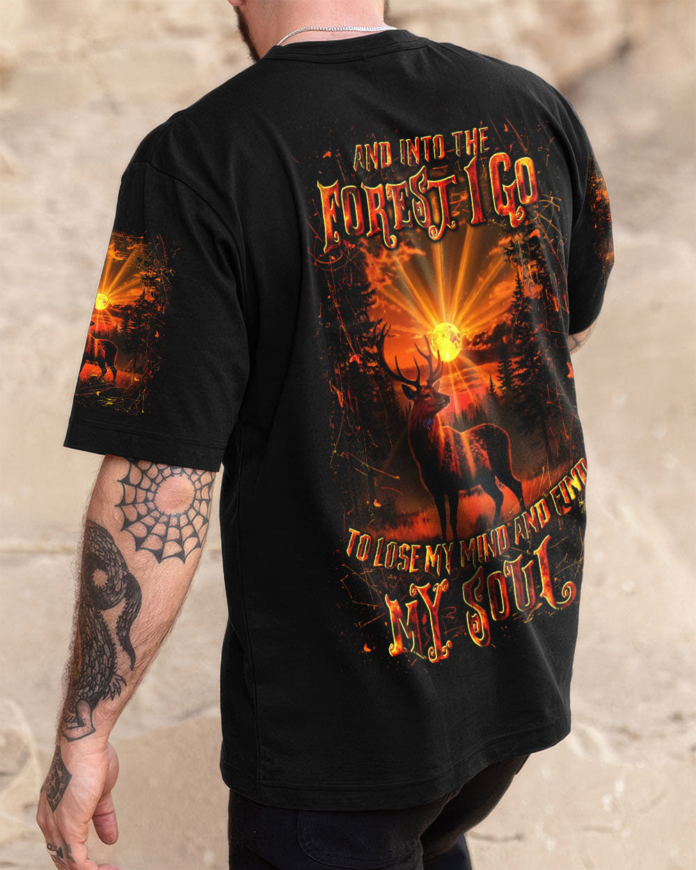 BLISSCORNERS AND INTO THE FOREST I GO DEER ALL OVER PRINT