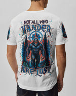 BLISSCORNERS NOT ALL WHO WANDER ARE LOST BIGFOOT ALL OVER PRINT