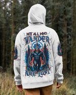 BLISSCORNERS NOT ALL WHO WANDER ARE LOST BIGFOOT ALL OVER PRINT