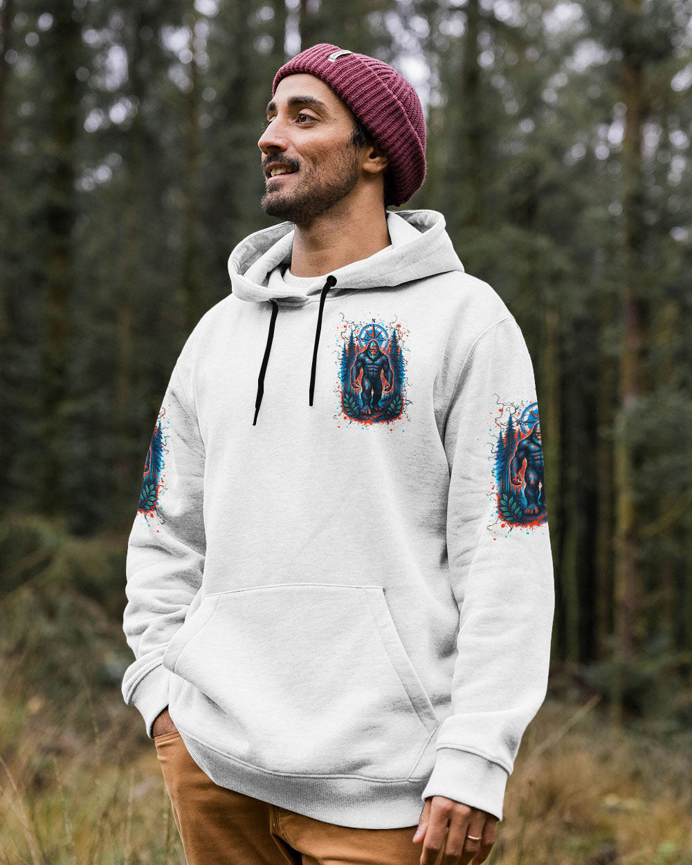 BLISSCORNERS NOT ALL WHO WANDER ARE LOST BIGFOOT ALL OVER PRINT