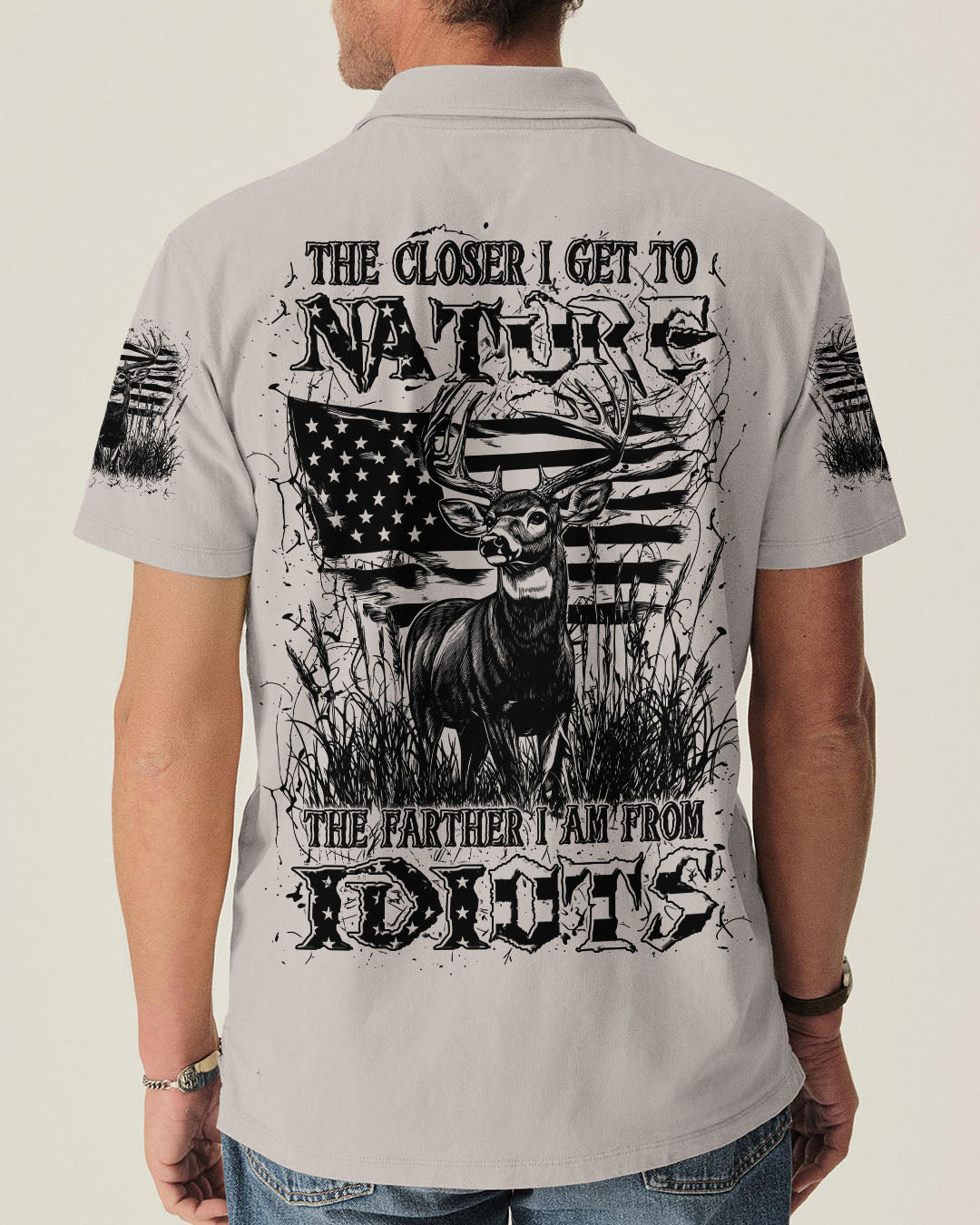 BLISSCORNERS THE CLOSER I GET TO NATURE DEER HUNTING ALL OVER PRINT