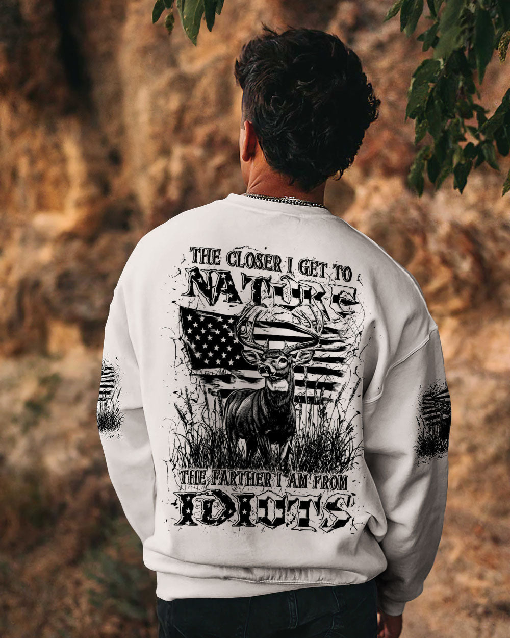 BLISSCORNERS THE CLOSER I GET TO NATURE DEER HUNTING ALL OVER PRINT