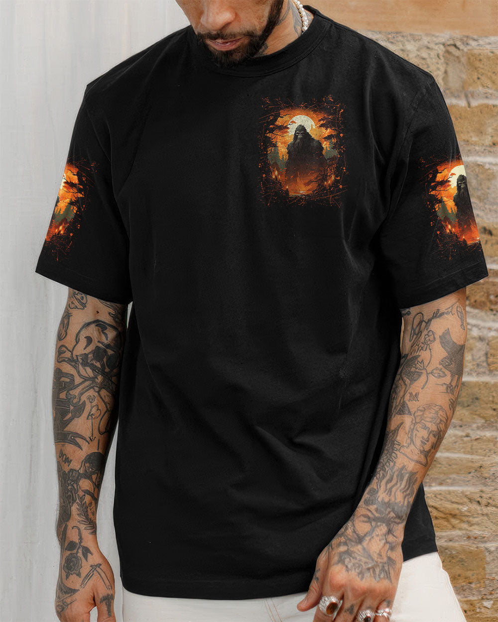 BLISSCORNERS HELLO DARKNESS MY OLD FRIEND BIGFOOT ALL OVER PRINT
