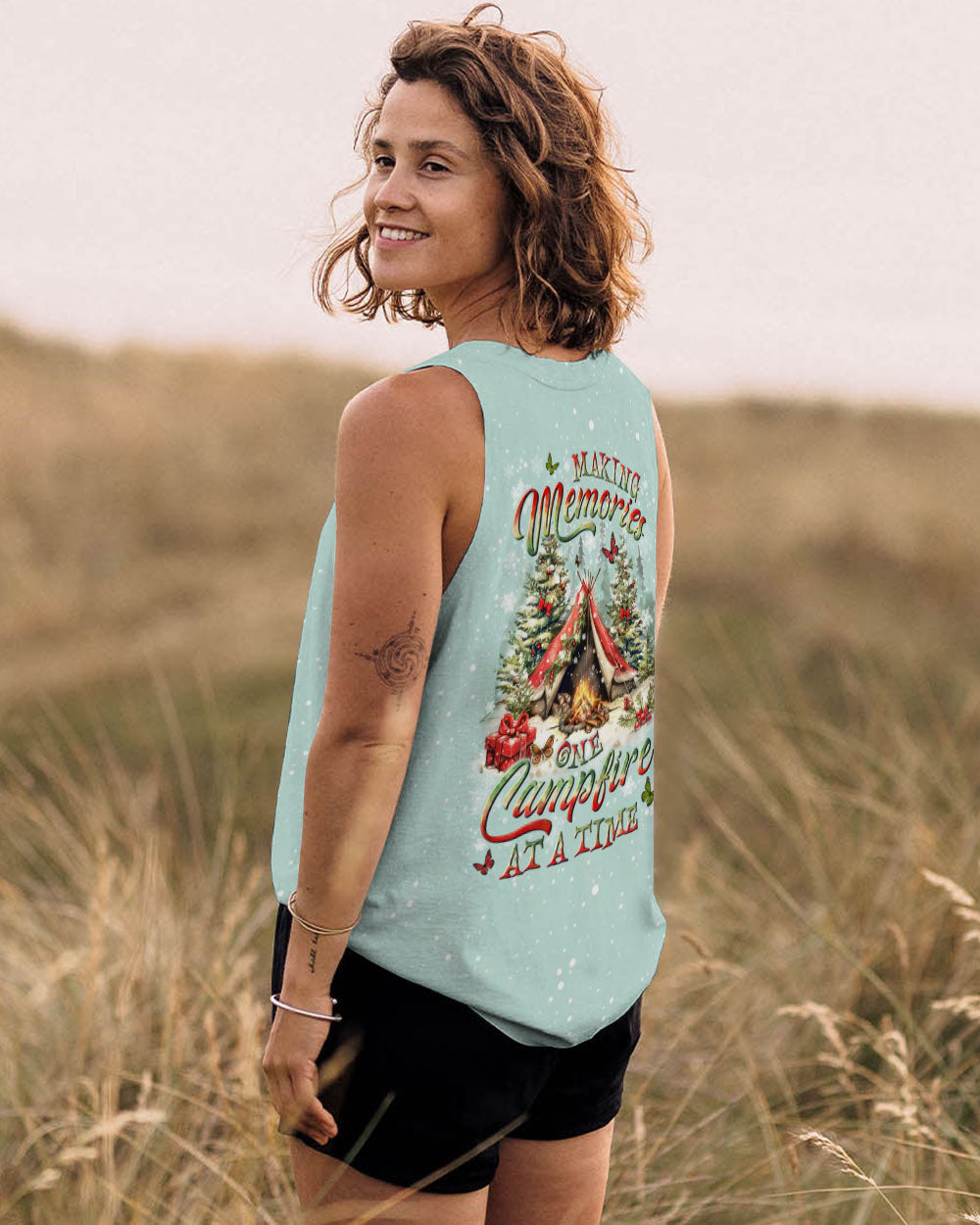 BLISSCORNERS MAKING MEMORIES ONE CAMPFIRE AT A TIME CHRISTMAS ALL OVER PRINT