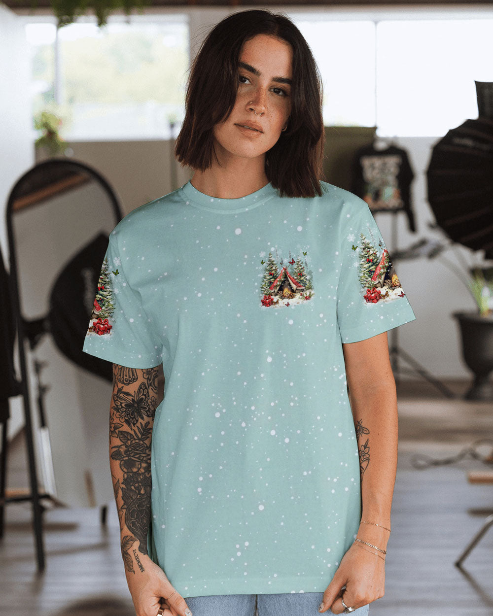 BLISSCORNERS MAKING MEMORIES ONE CAMPFIRE AT A TIME CHRISTMAS ALL OVER PRINT