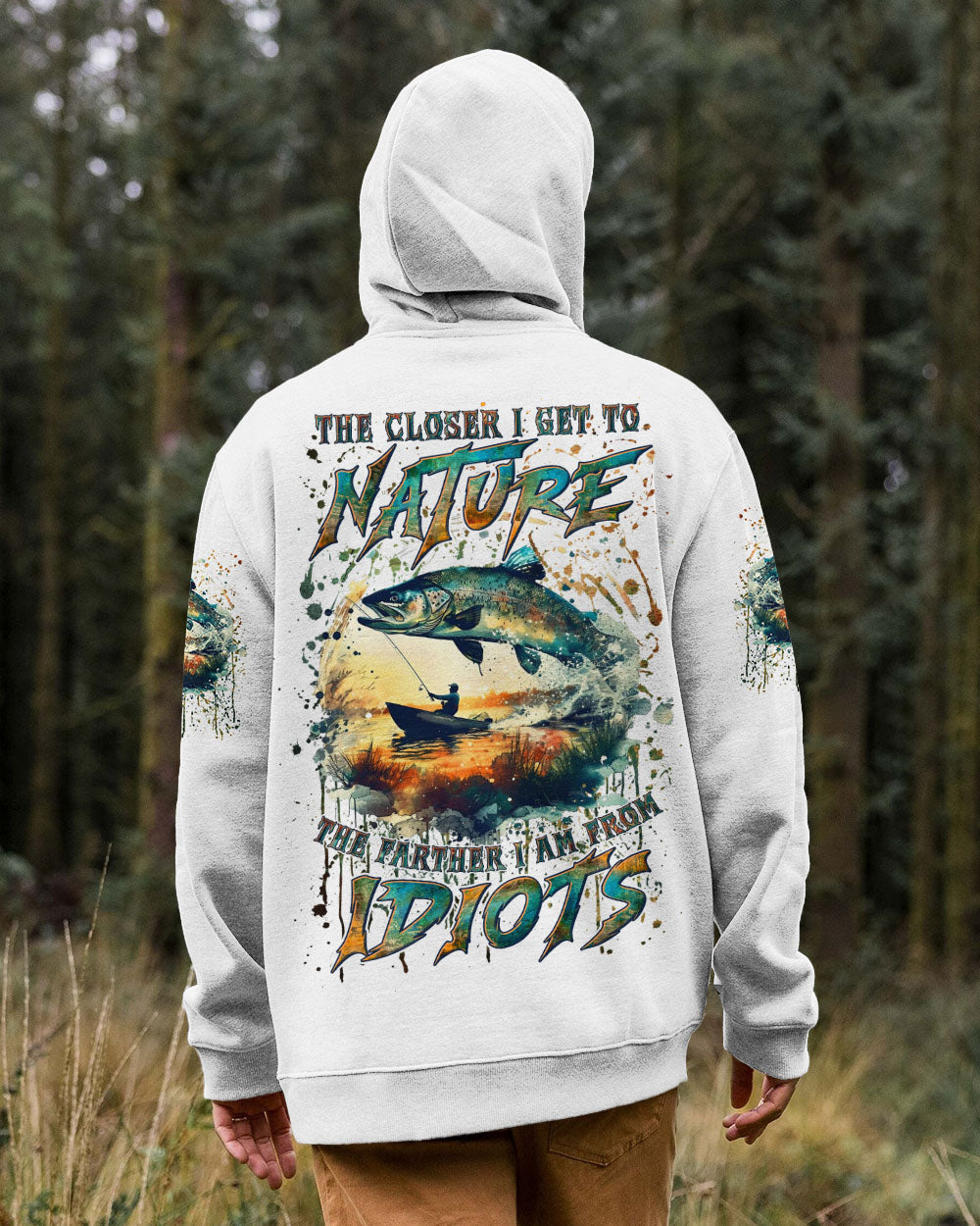 BLISSCORNERS THE CLOSER I GET TO NATURE FISHING ALL OVER PRINT