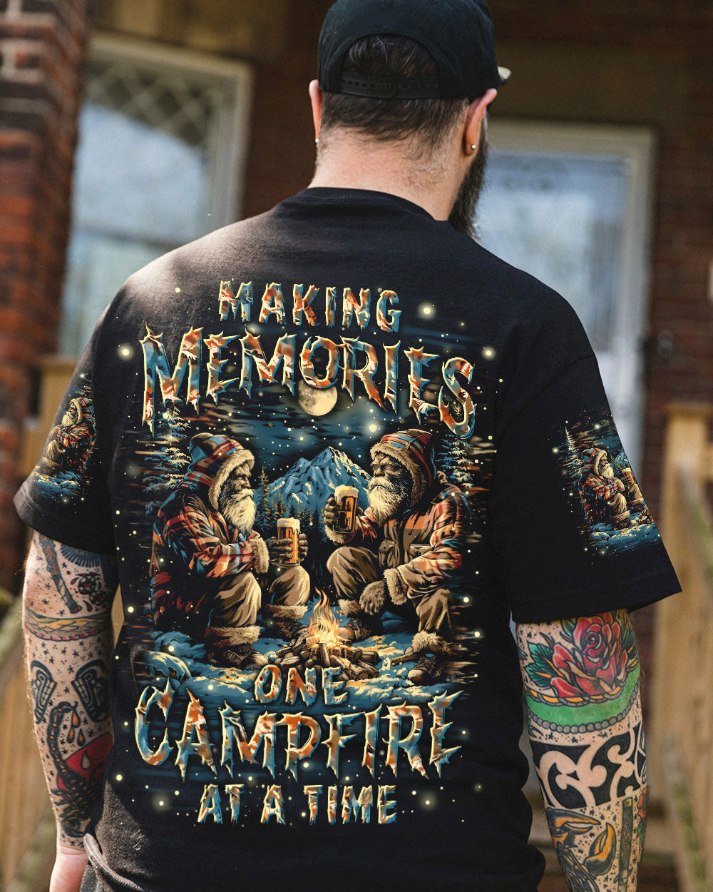 BLISSCORNERS MAKING MEMORIES ONE CAMPFIRE AT A TIME BIGFOOT ALL OVER PRINT