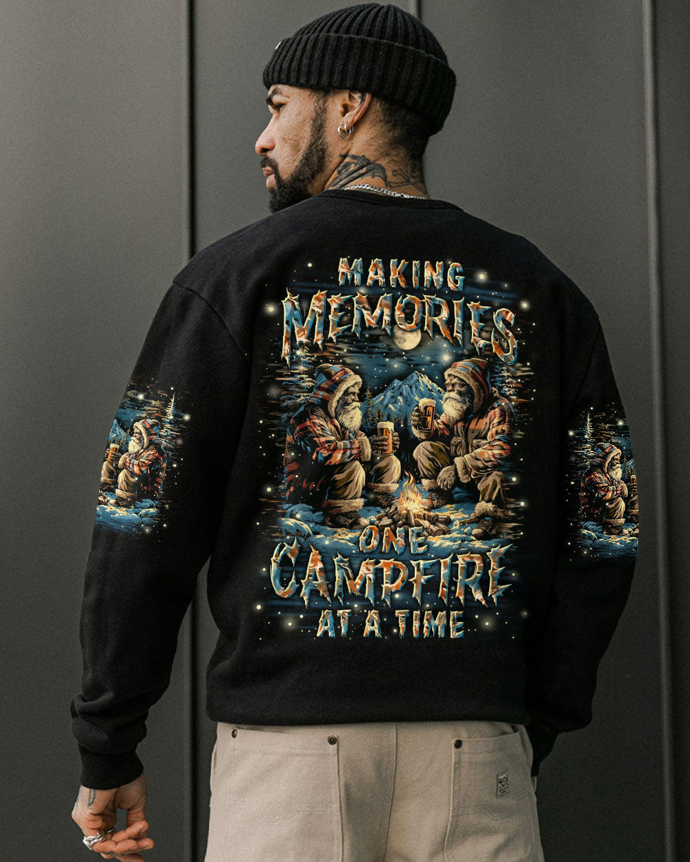 BLISSCORNERS MAKING MEMORIES ONE CAMPFIRE AT A TIME BIGFOOT ALL OVER PRINT