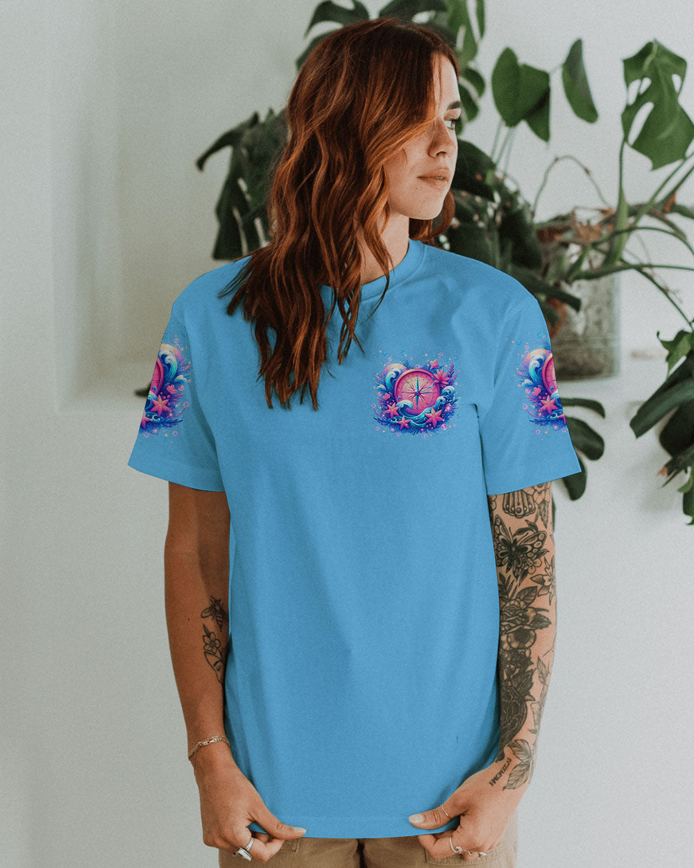 BLISSCORNERS SMELL THE SEA FEEL THE BREEZE COMPASS ALL OVER PRINT