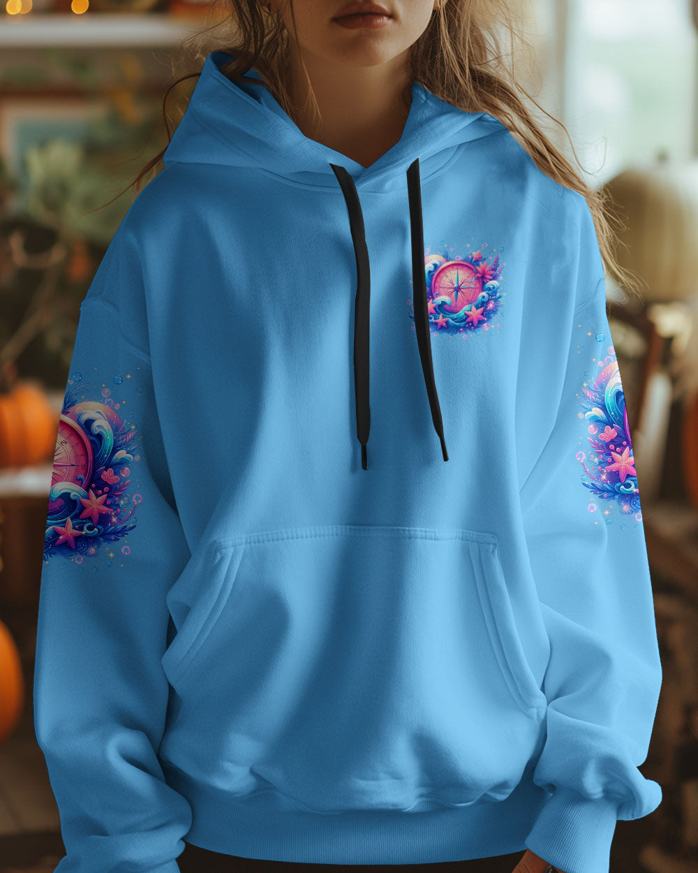 BLISSCORNERS SMELL THE SEA FEEL THE BREEZE COMPASS ALL OVER PRINT