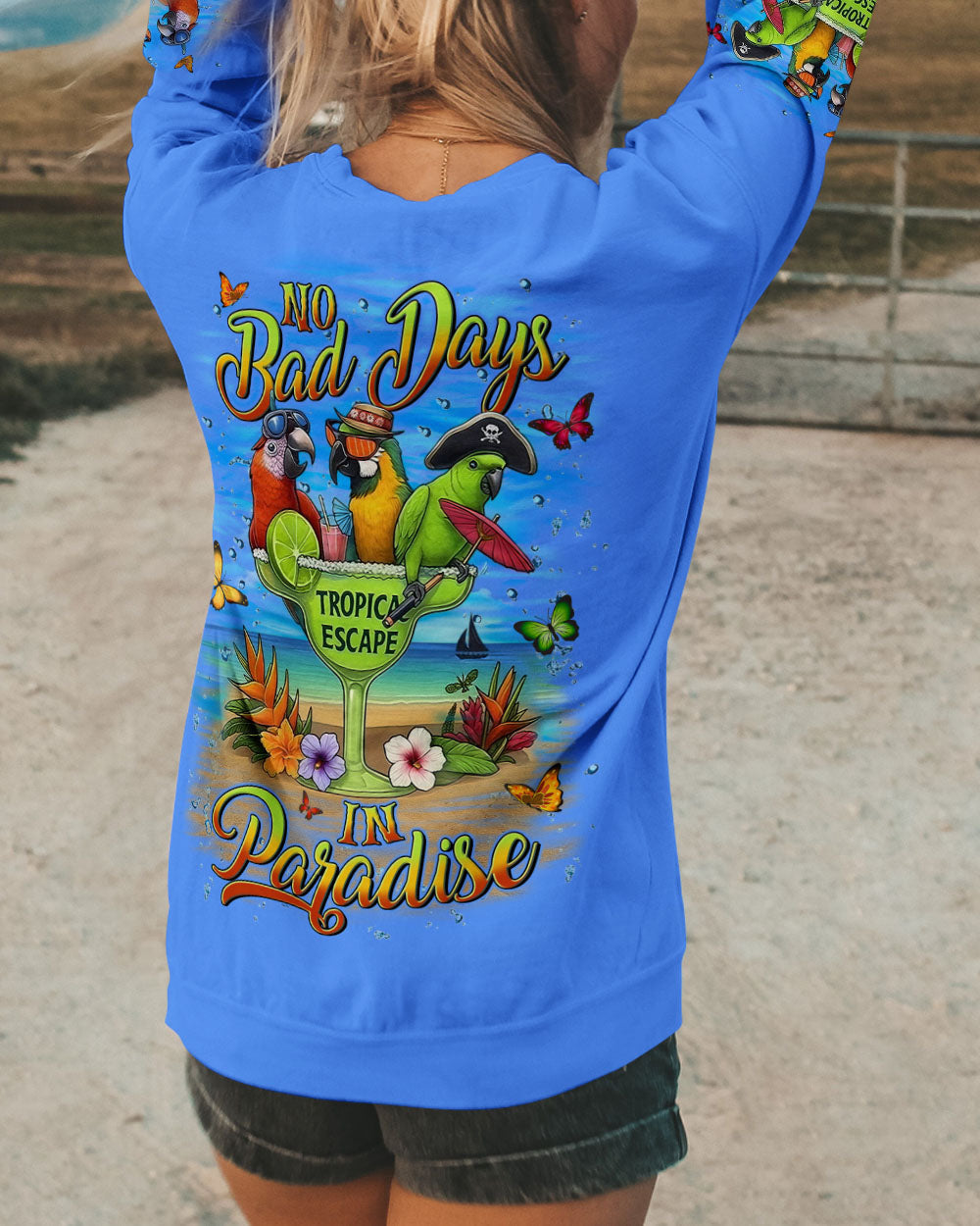 BLISSCORNERS NO BAD DAYS IN PARADISE ALL OVER PRINT