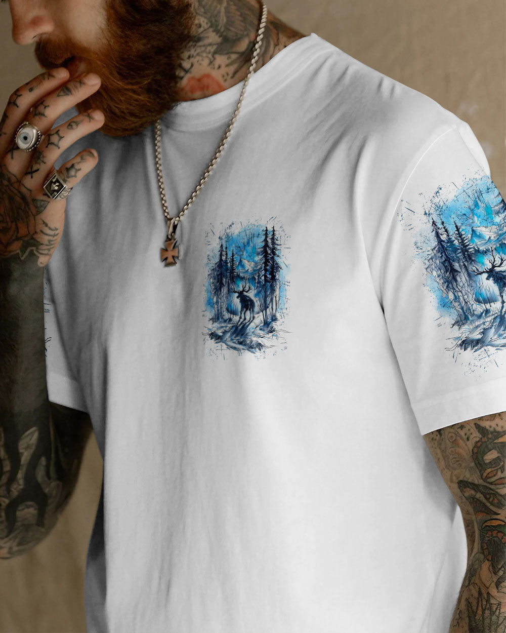 BLISSCORNERS THE CLOSER I GET TO NATURE DEER HUNTING ALL OVER PRINT