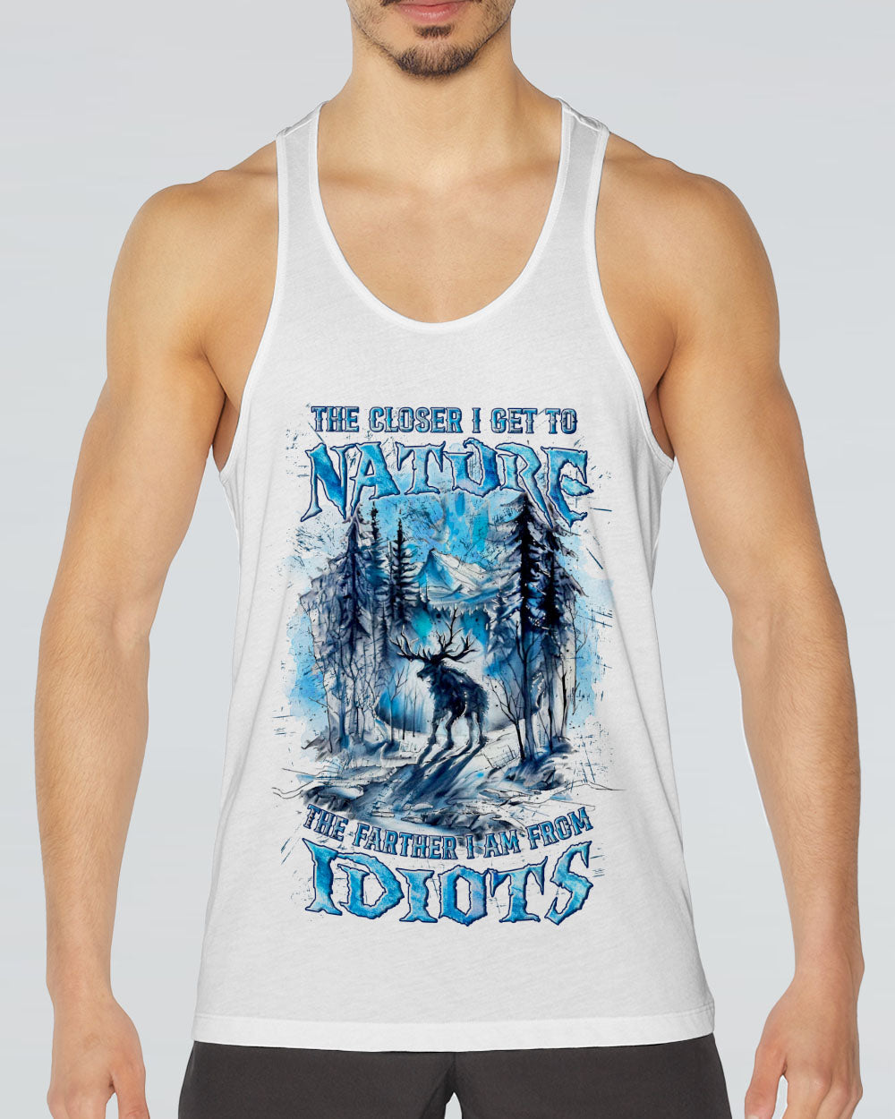 BLISSCORNERS THE CLOSER I GET TO NATURE DEER HUNTING ALL OVER PRINT