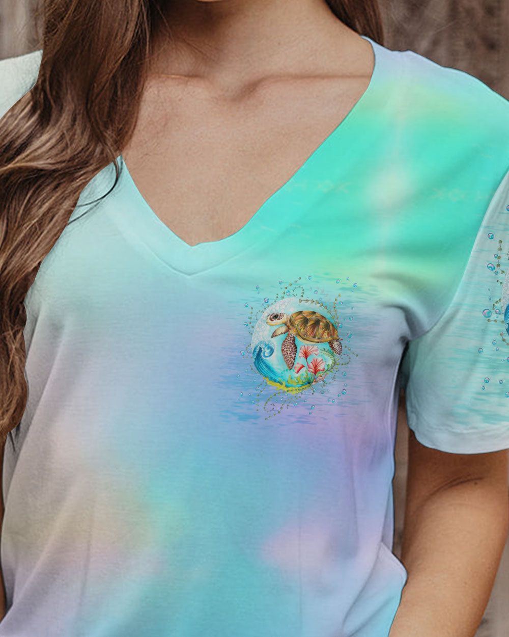 BLISSCORNERS SMELL THE SEA FEEL THE BREEZE TURTLE ALL OVER PRINT