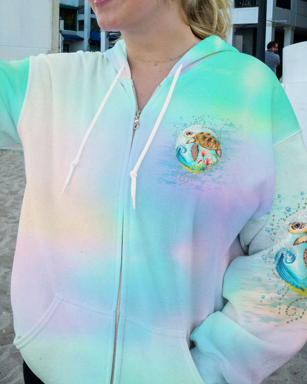 BLISSCORNERS SMELL THE SEA FEEL THE BREEZE TURTLE ALL OVER PRINT