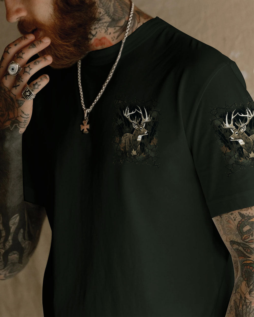 BLISSCORNERS AND INTO THE FOREST I GO DEER ALL OVER PRINT