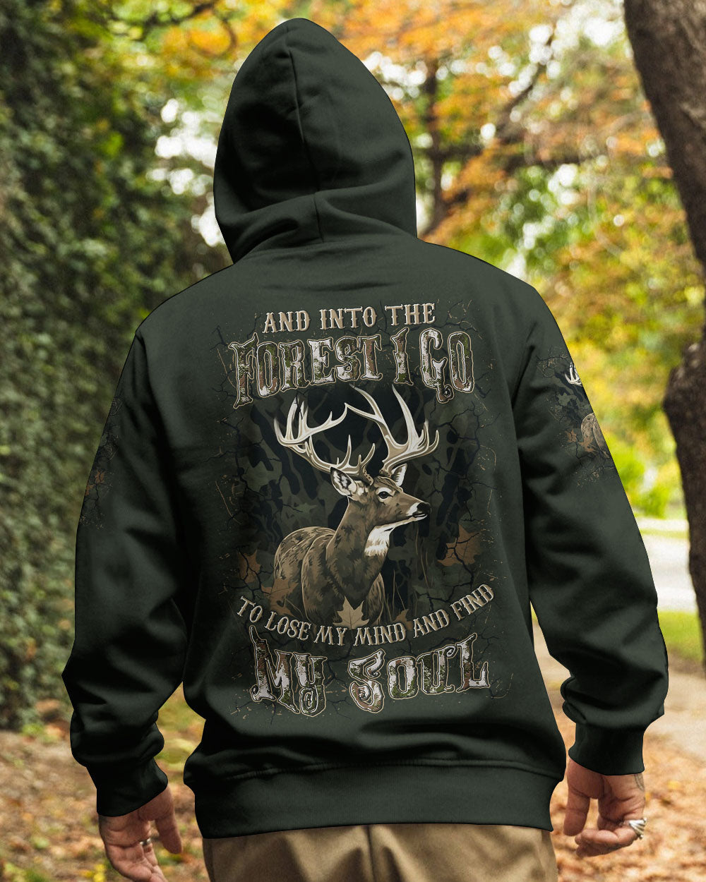 BLISSCORNERS AND INTO THE FOREST I GO DEER ALL OVER PRINT