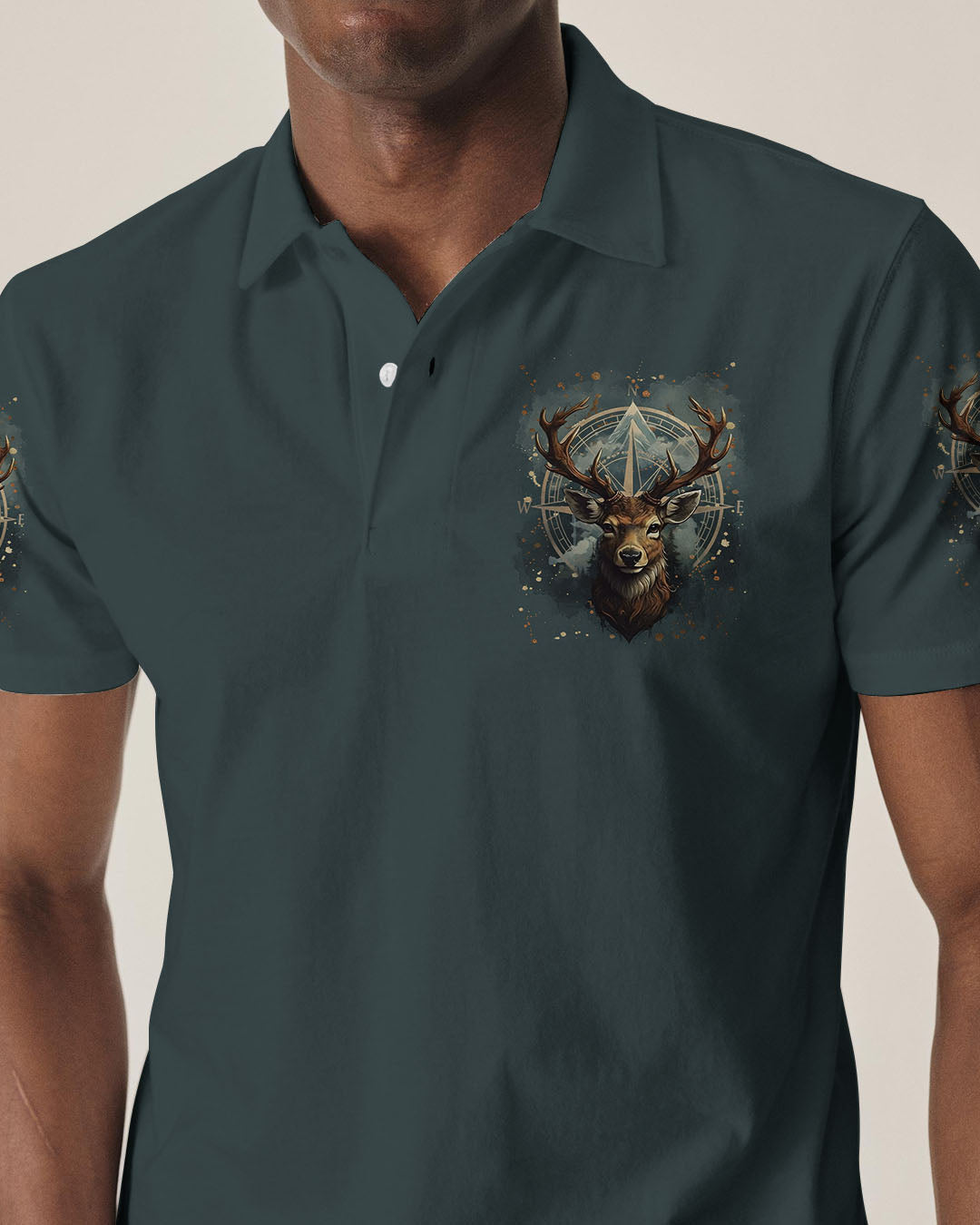 BLISSCORNERS NOT ALL WHO WANDER ARE LOST DEER COMPASS ALL OVER PRINT