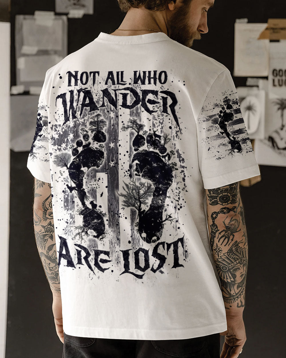 BLISSCORNERS NOT ALL WHO WANDER ARE LOST ALL OVER PRINT