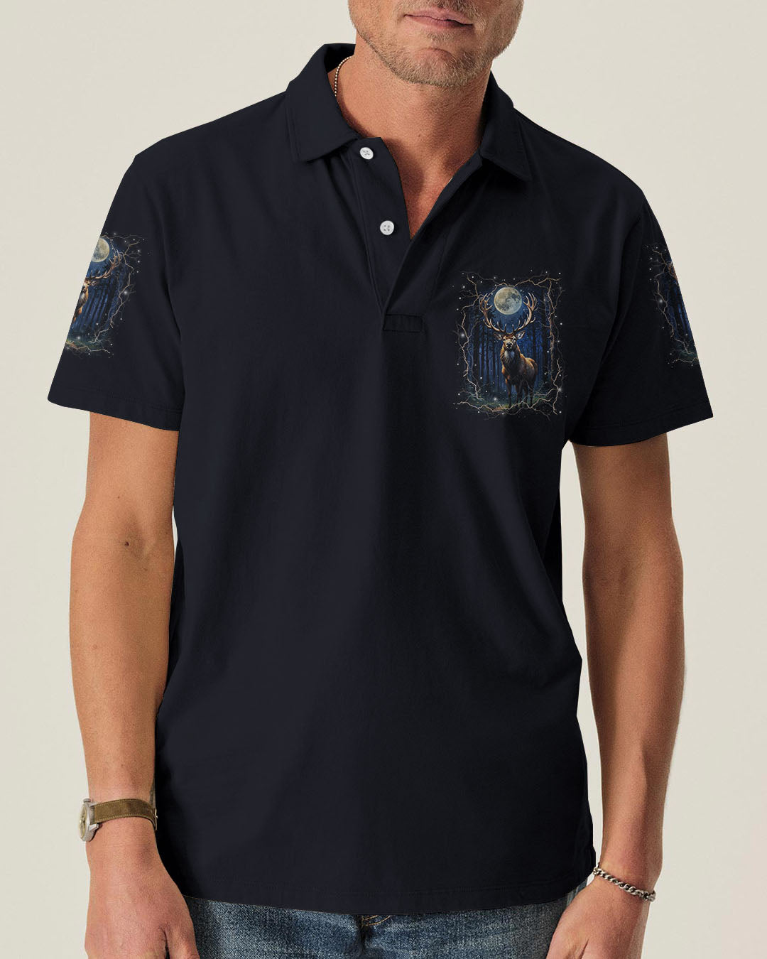 BLISSCORNERS HELLO DARKNESS MY OLD FRIEND DEER ALL OVER PRINT