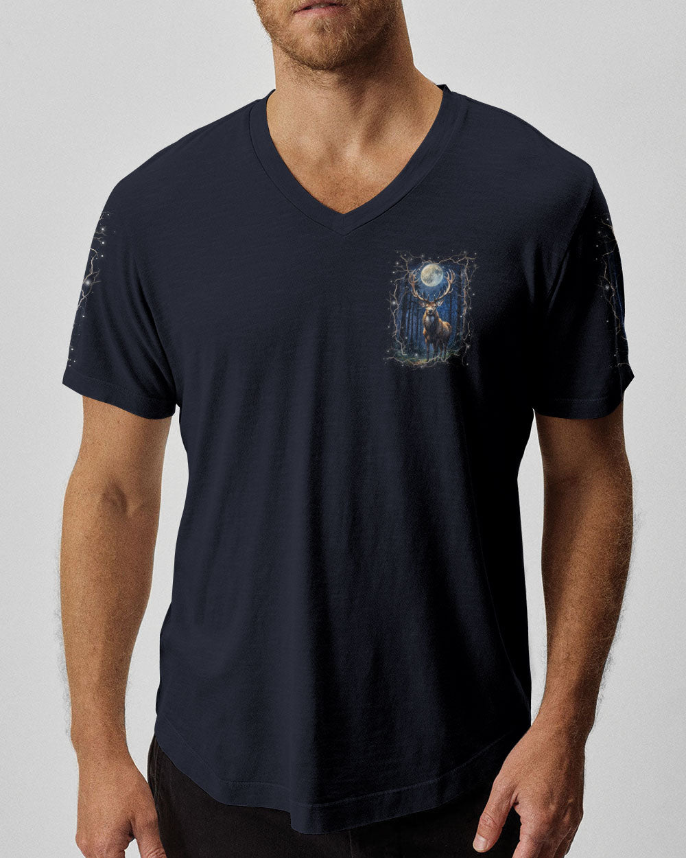 BLISSCORNERS HELLO DARKNESS MY OLD FRIEND DEER ALL OVER PRINT