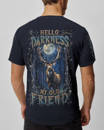 BLISSCORNERS HELLO DARKNESS MY OLD FRIEND DEER ALL OVER PRINT