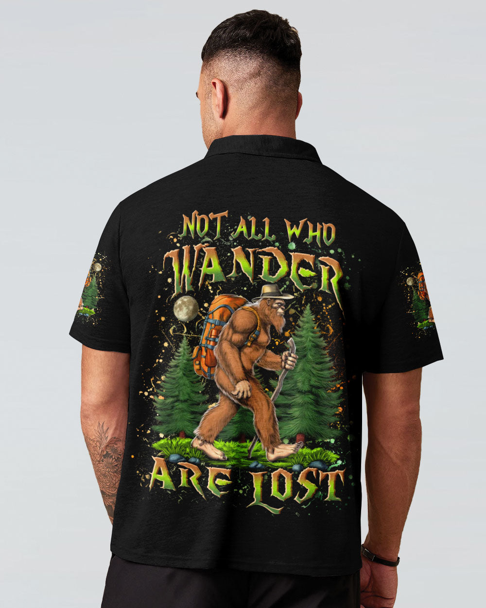 BLISSCORNERS NOT ALL WHO WANDER ARE LOST BIGFOOT ALL OVER PRINT