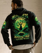 BLISSCORNERS WILDERNESS WANDERER ROAMING FREE LIVING WILD DEER ALL OVER PRINT