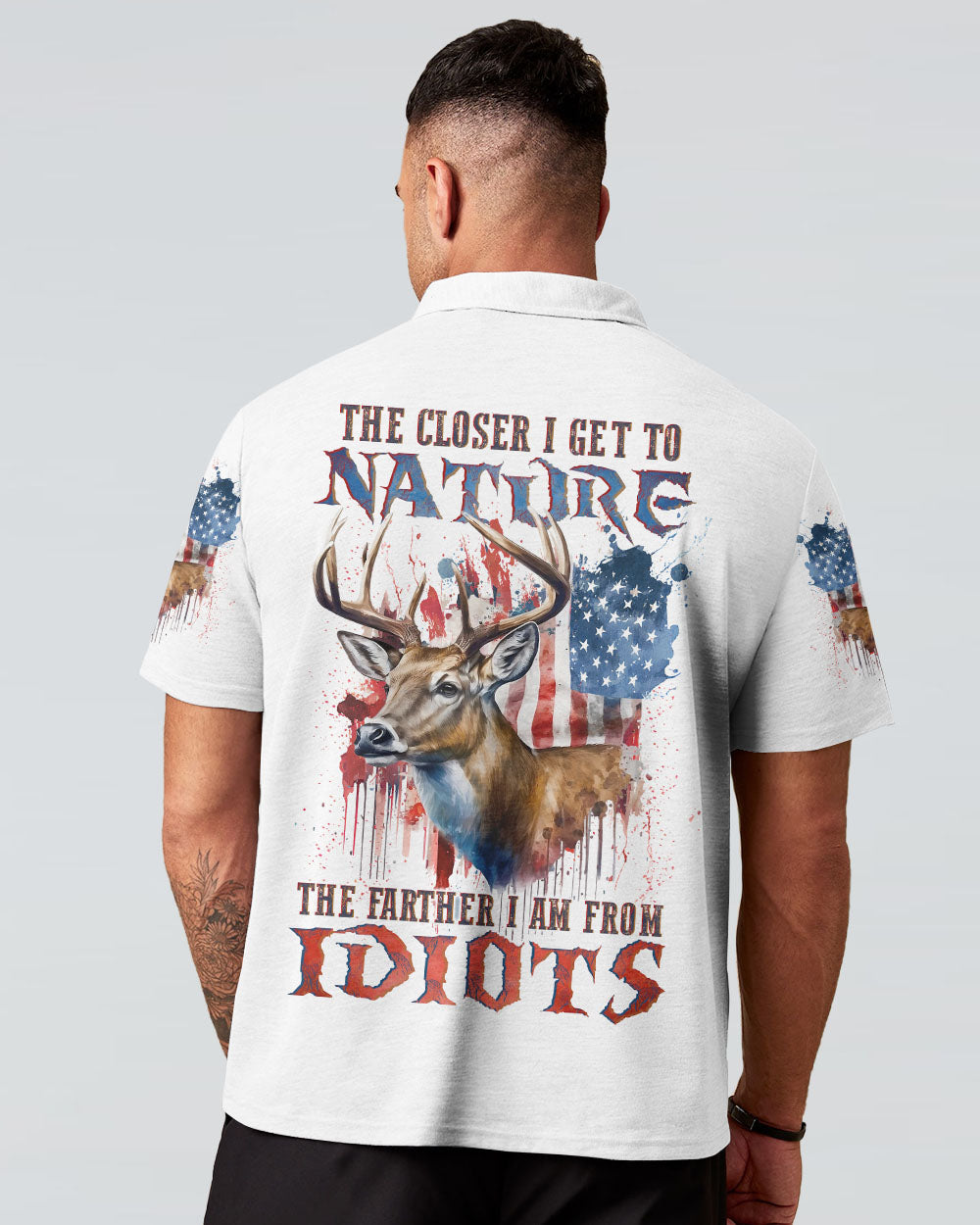 BLISSCORNERS THE CLOSER I GET TO NATURE DEER HUNTING ALL OVER PRINT