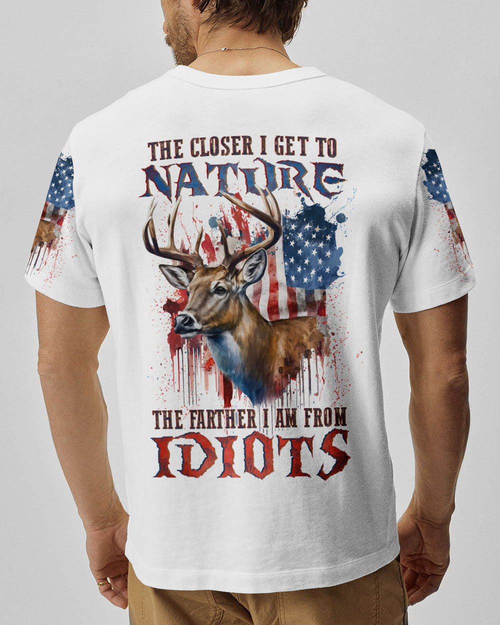 BLISSCORNERS THE CLOSER I GET TO NATURE DEER HUNTING ALL OVER PRINT