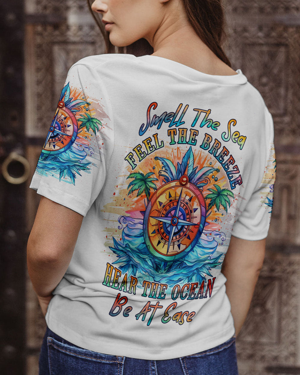 BLISSCORNERS SMELL THE SEA FEEL THE BREEZE ALL OVER PRINT