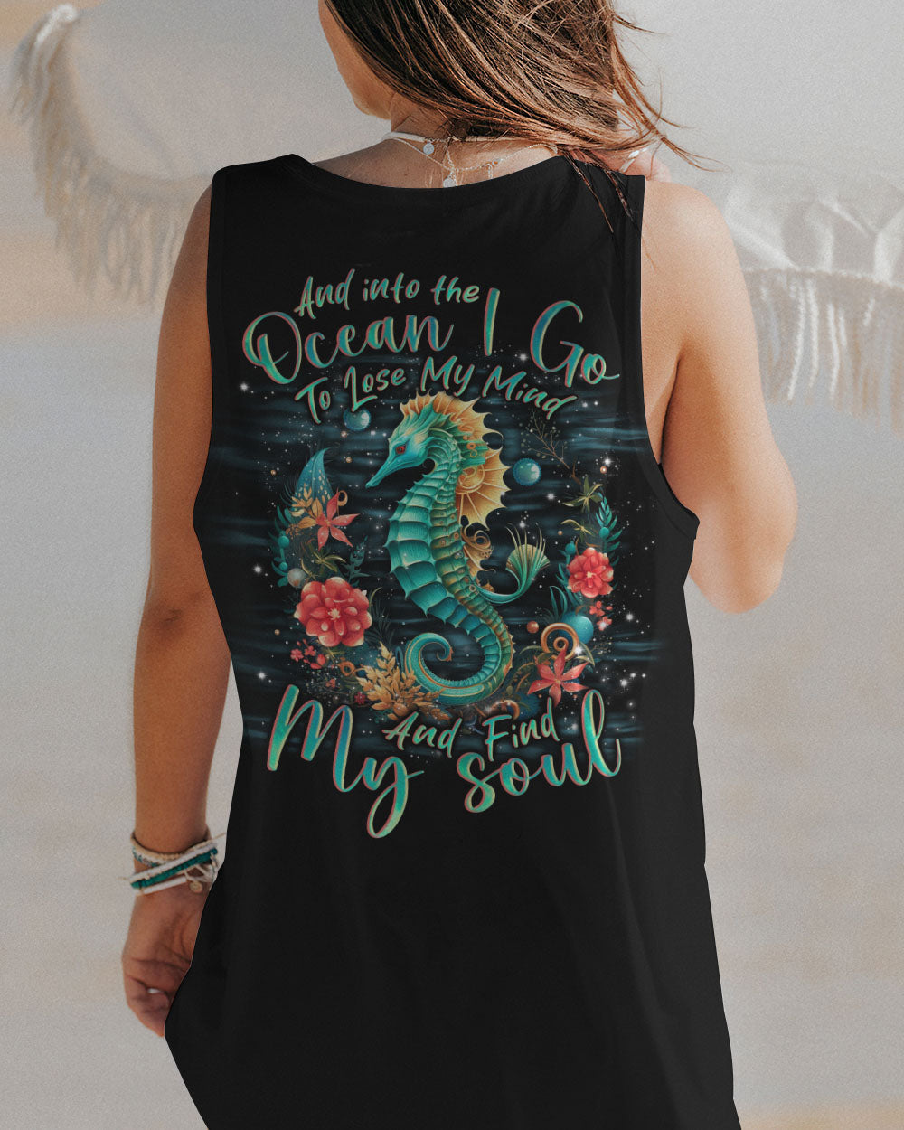 BLISSCORNERS INTO THE OCEAN SEAHORSE ALL OVER PRINT