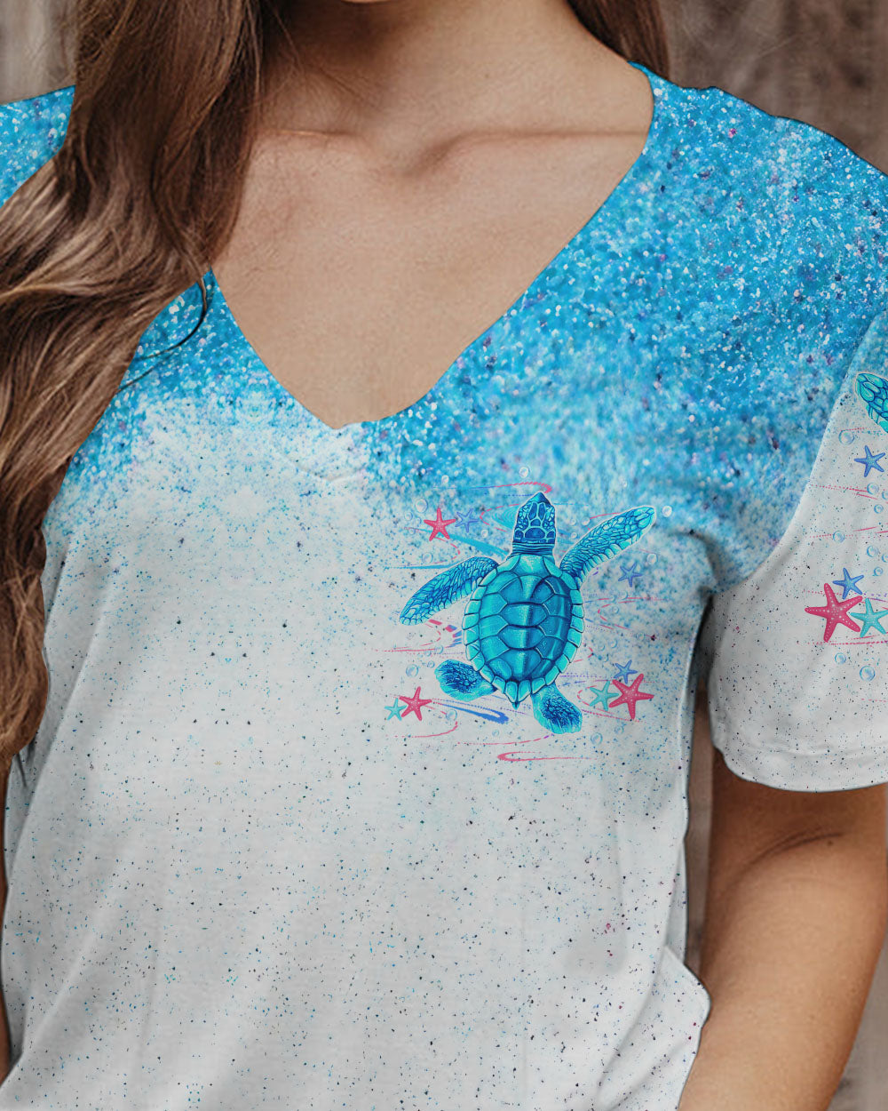 BLISSCORNERS AS FREE AS THE OCEAN TURTLE ALL OVER PRINT