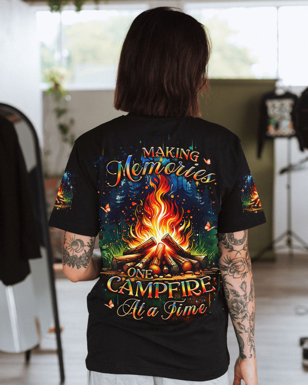 BLISSCORNERS MAKING MEMORIES ONE CAMPFIRE AT A TIME ALL OVER PRINT