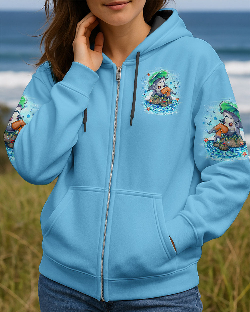 BLISSCORNERS SOME GIRLS ARE JUST BORN SHARK ALL OVER PRINT