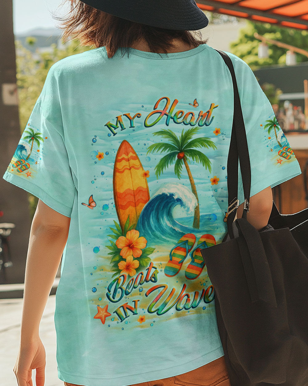 BLISSCORNERS MY HEART BEATS IN WAVES ALL OVER PRINT