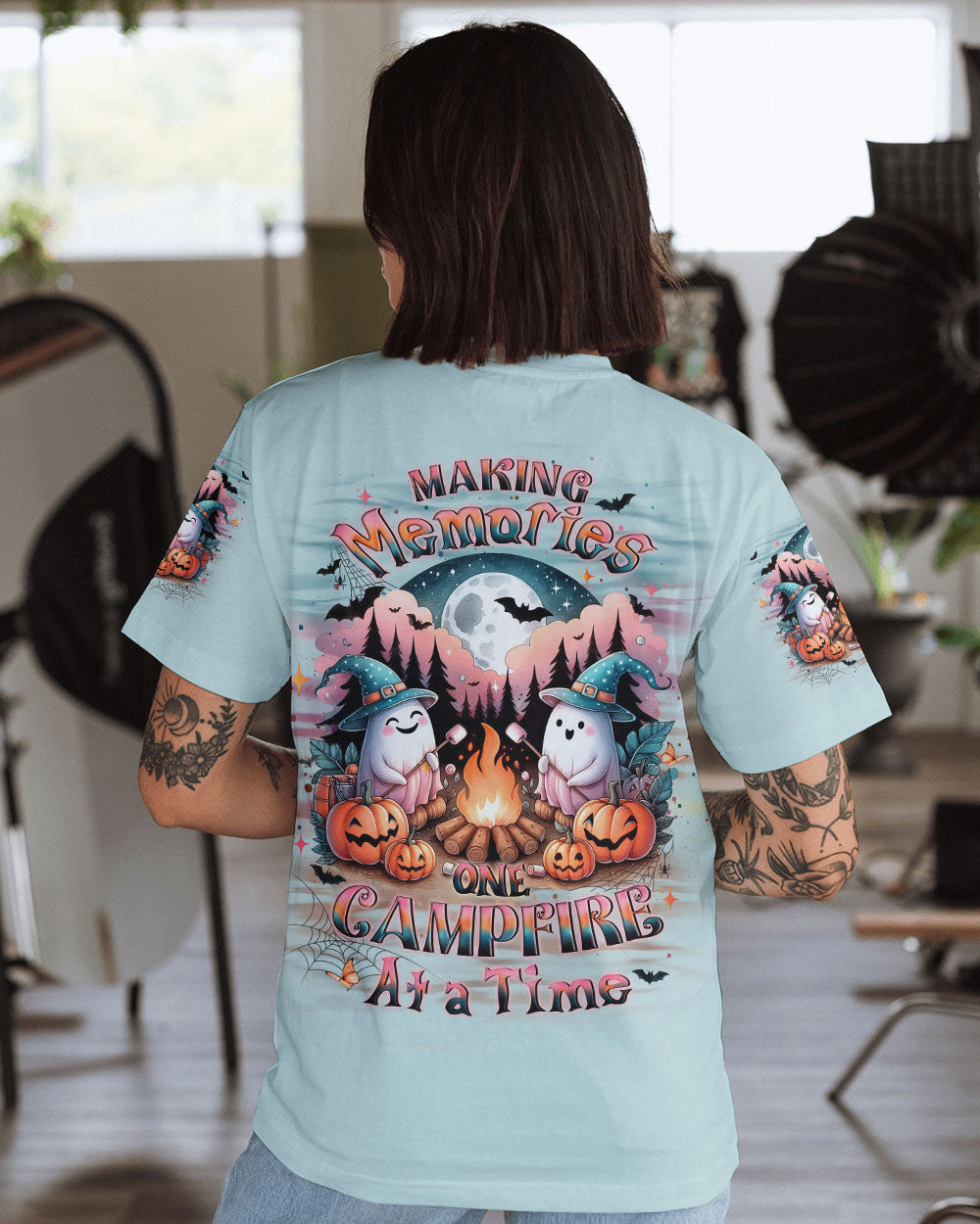BLISSCORNERS MAKING MEMORIES ONE CAMPFIRE AT A TIME HALLOWEEN ALL OVER PRINT