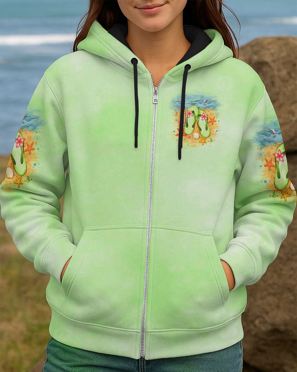 BLISSCORNERS LIFE IS BETTER IN FLIP-FLOPS AND SANDY TOES ALL OVER PRINT
