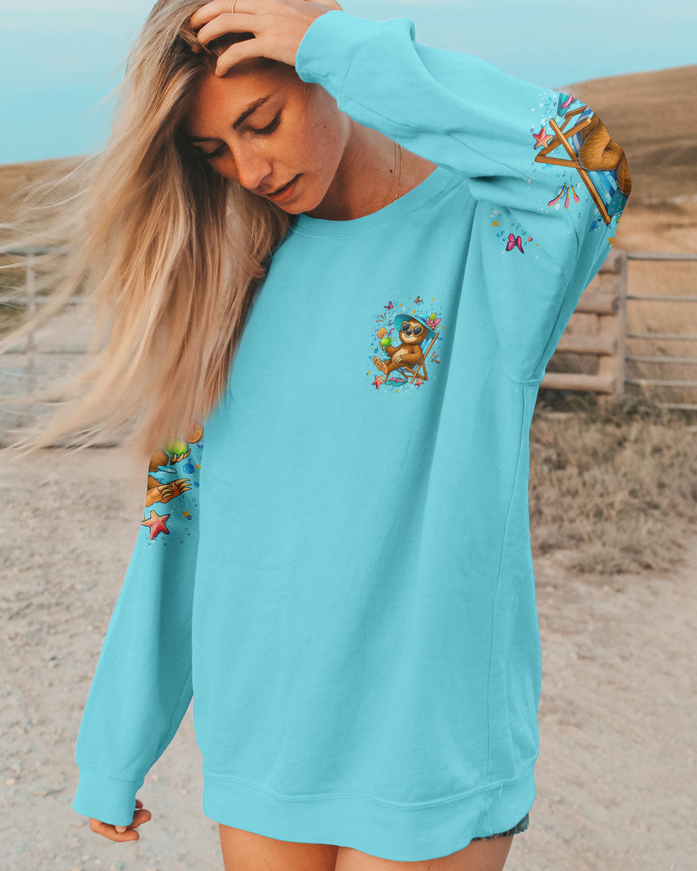 BLISSCORNERS IT'S 5 O'CLOCK SOMEWHERE SLOTH ALL OVER PRINT