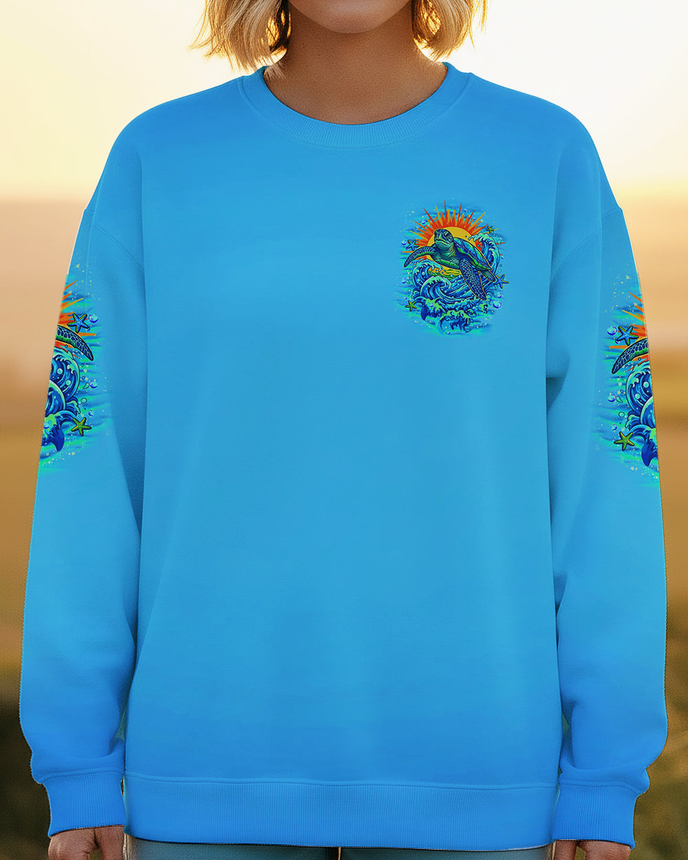 BLISSCORNERS SALTWATER HEALS EVERYTHING TURTLE ALL OVER PRINT