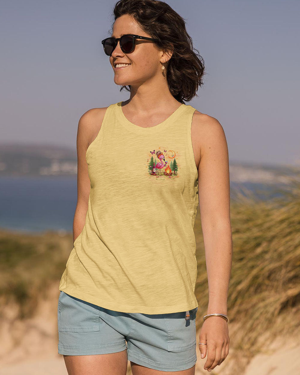 BLISSCORNERS MAKING MEMORIES ONE CAMPFIRE AT A TIME FLAMINGO ALL OVER PRINT