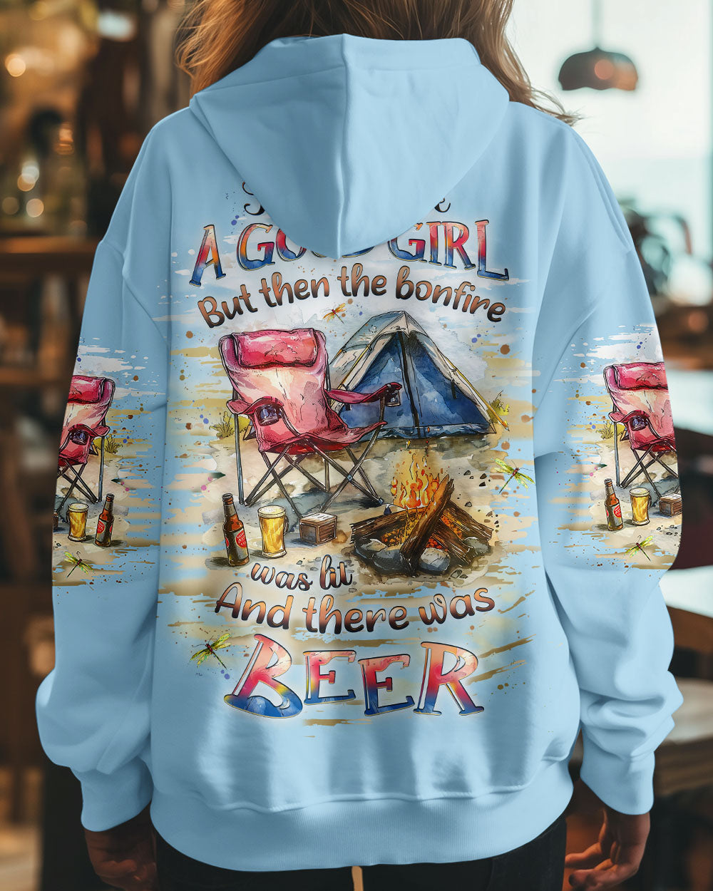 BLISSCORNERS I TRIED TO BE A GOOD GIRL BORNFIRE BEER ALL OVER PRINT