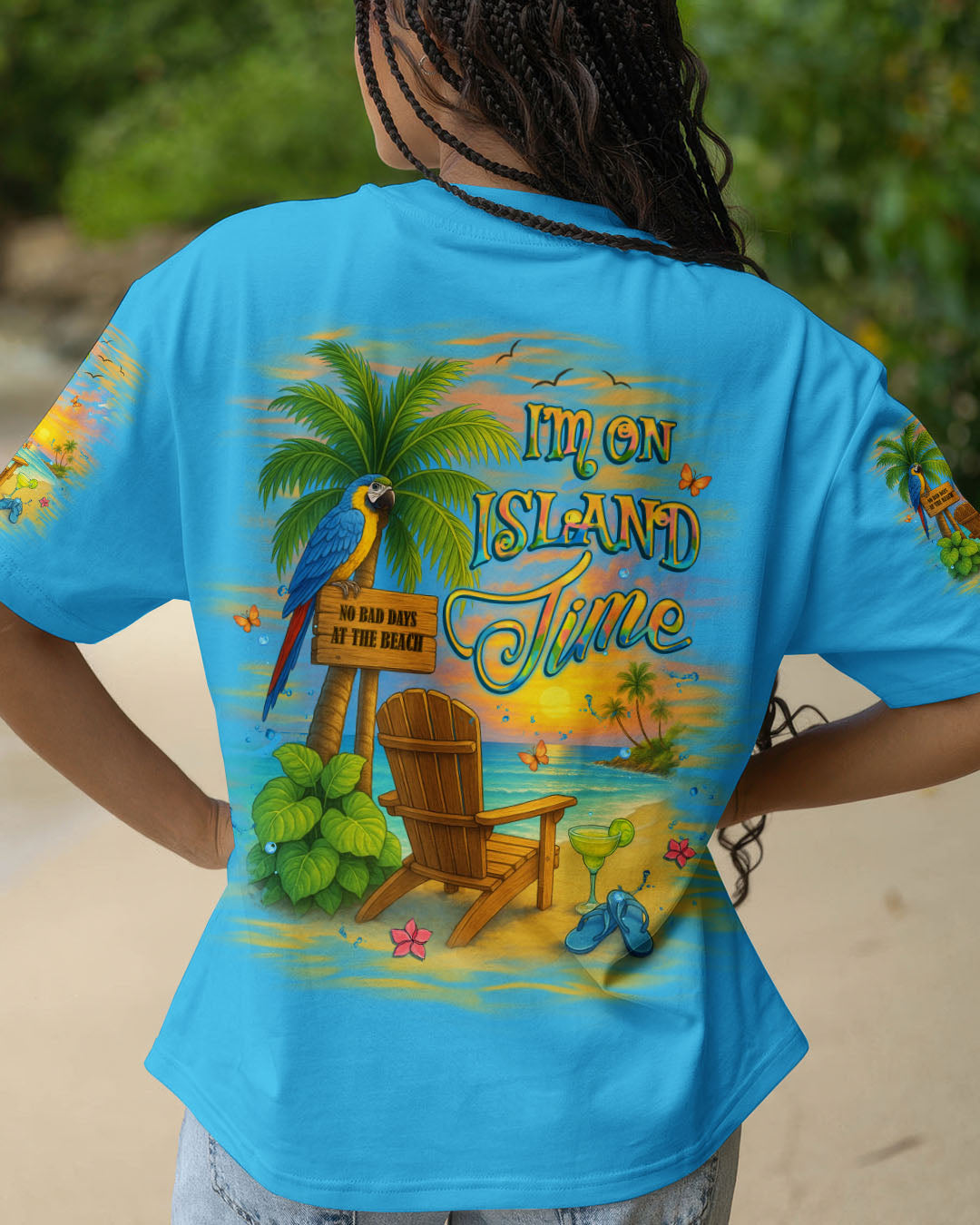 BLISSCORNERS I'M ON ISLAND TIME ALL OVER PRINT