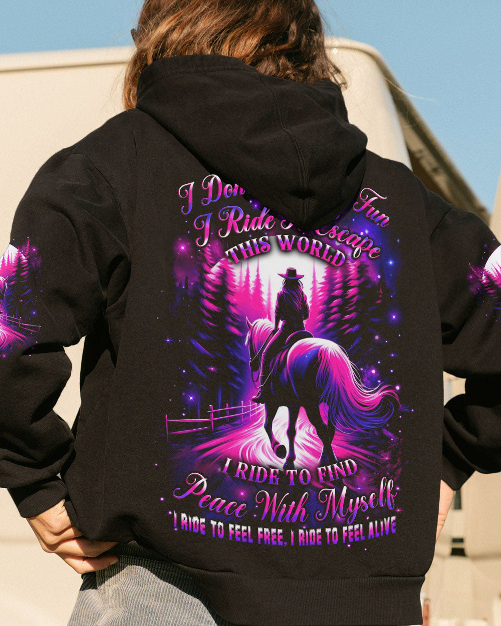 BLISSCORNERS I RIDE TO FIND PEACE WITH MYSELF ALL OVER PRINT