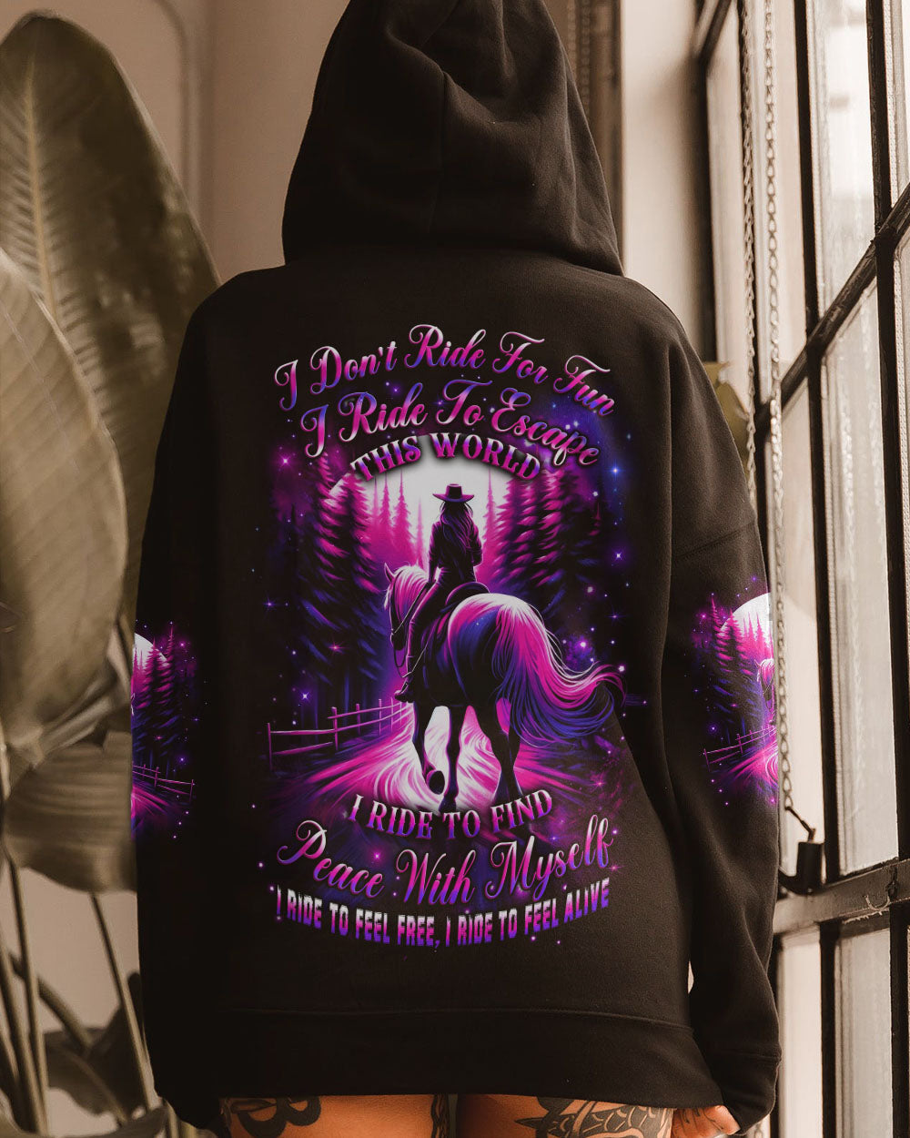 BLISSCORNERS I RIDE TO FIND PEACE WITH MYSELF ALL OVER PRINT