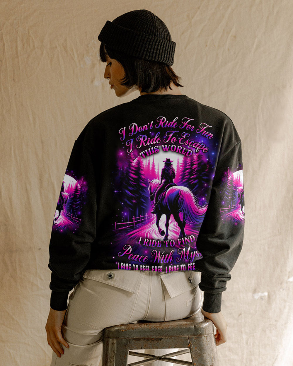 BLISSCORNERS I RIDE TO FIND PEACE WITH MYSELF ALL OVER PRINT