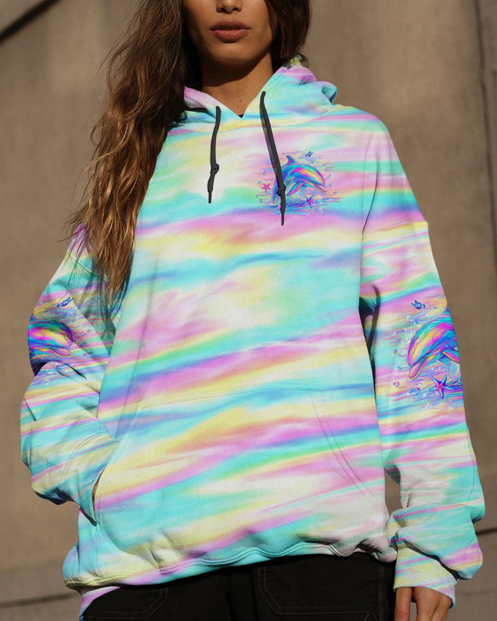 BLISSCORNERS SOME GIRLS ARE JUST BORN DOLPHIN ALL OVER PRINT